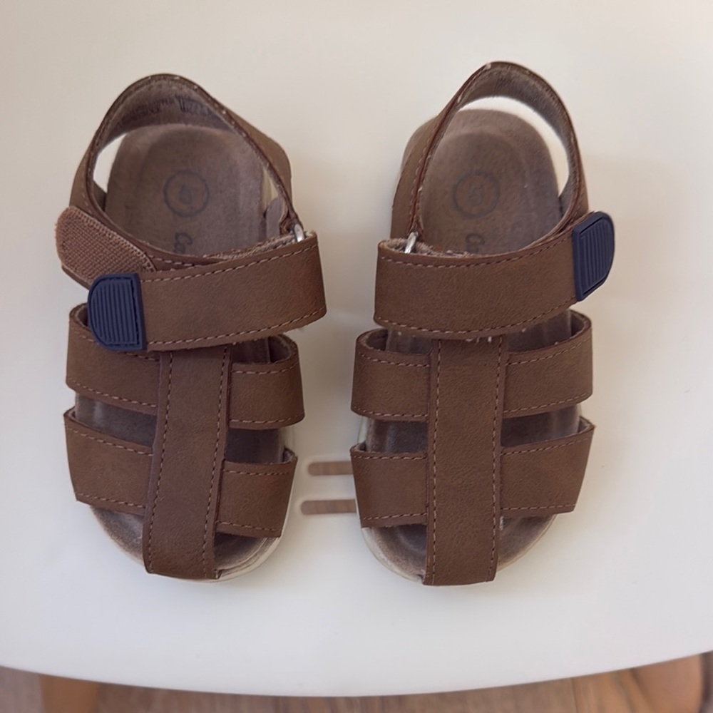 Cat & Jack Brown Cage Sandals